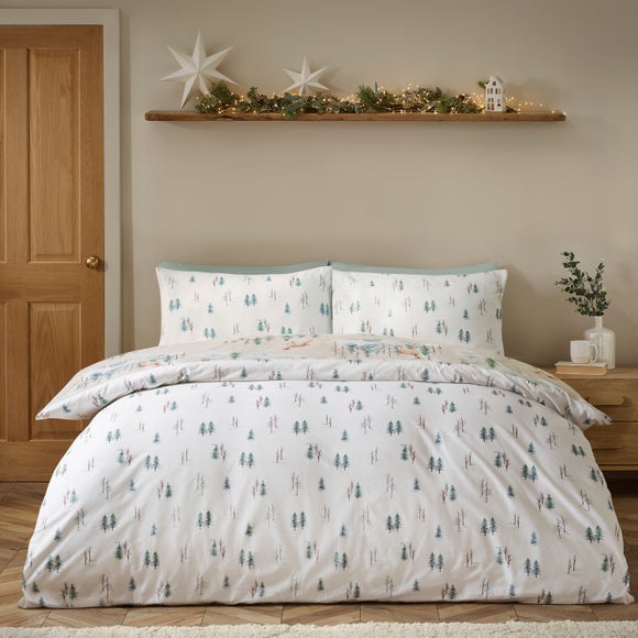 Photo 2 of Catherine Lansfield Christmas Deer 100 Brushed Cotton Duvet Cover & Pillowcase Set Photo 2 of Catherine Lansfield Christmas Deer 100 Brushed Cotton Duvet Cover & Pillowcase Set