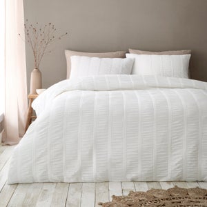 Pineapple Elephant Waffle Seersucker Duvet Cover & Pillowcase Set