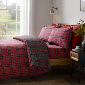 Catherine Lansfield Tartan Check Polycotton Duvet Cover & Pillowcase Set