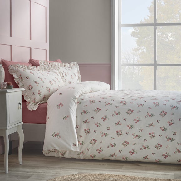 Catherine Lansfield Ditsy Floral 100 Brushed Cotton Duvet Cover & Pillowcase Set