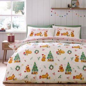 Catherine Lansfield Capy Christmas Duvet Cover & Pillowcase Set