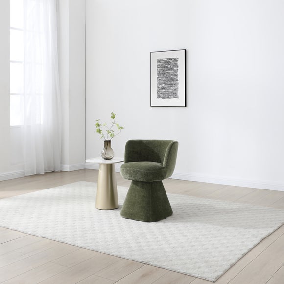 Return - Tulip Luxe Chenille Swivel Dressing Table Chair