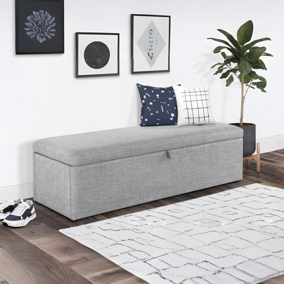 Return - Sorrento Linen Ottoman, Grey