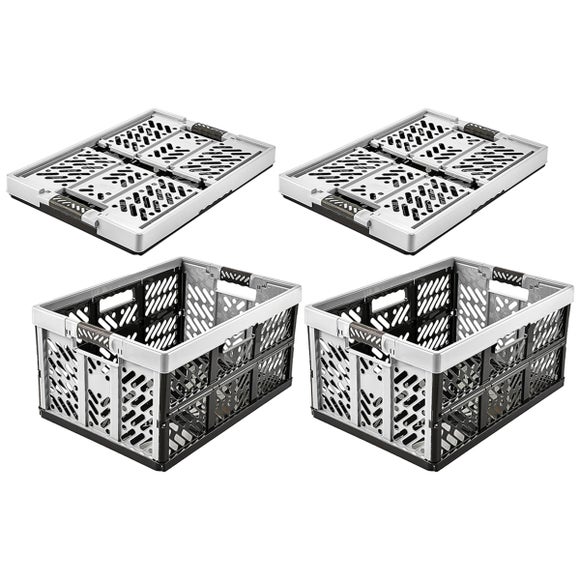 Keeeper Set of 2 45L Soft Touch Folding Boxes