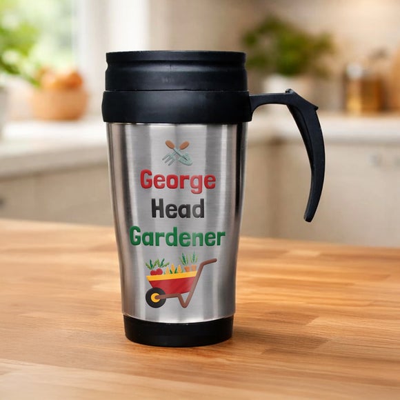 View Personalised Head Gardener Travel Mug View Personalised Head Gardener Travel Mug