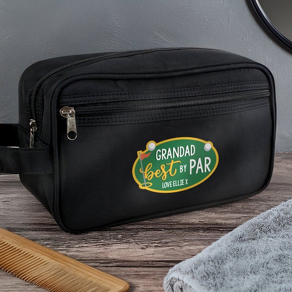 Personalised Best By Par Toiletry Bag