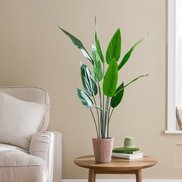 90cm Artificial Bird of Paradise Plant in Terracotta Plant Pot