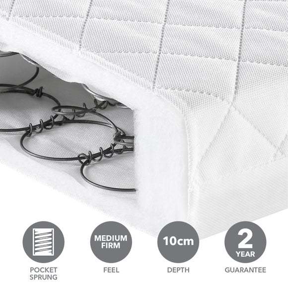 Return - Babymore Deluxe Sprung Cot Mattress, Cot