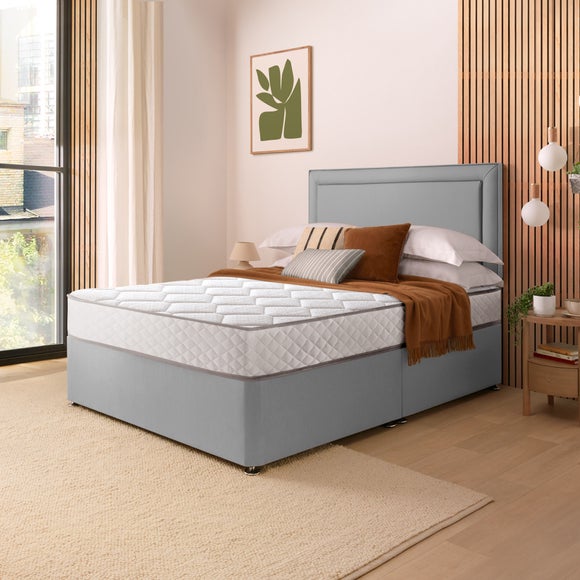 Silentnight Divan Set with Malvern Headboard and 800 Pocket Spring Memory Foam Mattress