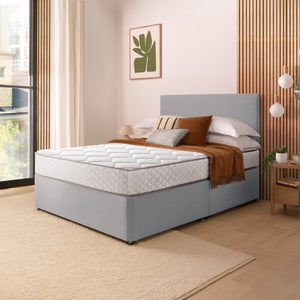 Silentnight Divan Set With Paris Headboard And 800 Pocket Spring Memory Foam Mattress