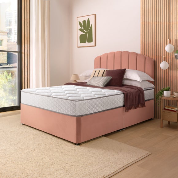 Silentnight Divan Set with Merlin Headboard and 800 Pocket Spring Memory Foam Mattress