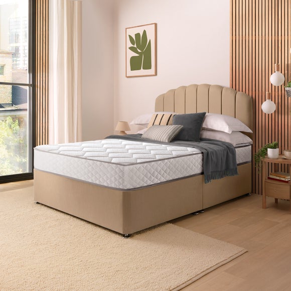 Silentnight Divan Set With Merlin Headboard And 800 Pocket Spring Memory Foam Mattress