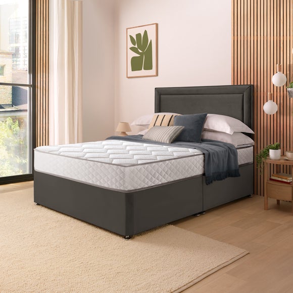 Silentnight Divan Set with Malvern Headboard and 800 Pocket Spring Memory Foam Mattress