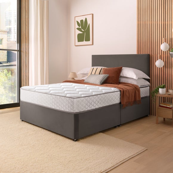 Silentnight Divan Set with Paris Headboard and 800 Pocket Spring Memory Foam Mattress