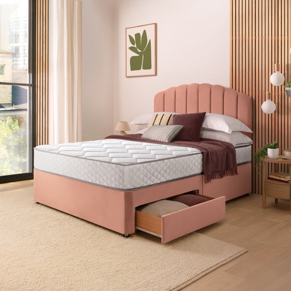 Silentnight Divan Set with Merlin Headboard and 800 Pocket Spring Memory Foam Mattress