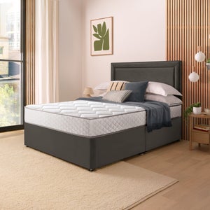 Silentnight Divan Set With Malvern Headboard And 800 Pocket Spring Memory Foam Mattress