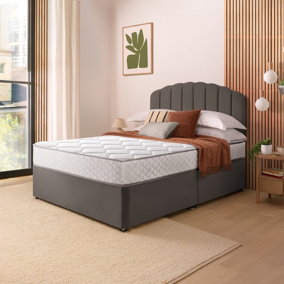 Silentnight Divan Set with Merlin Headboard and 800 Pocket Spring Memory Foam Mattress