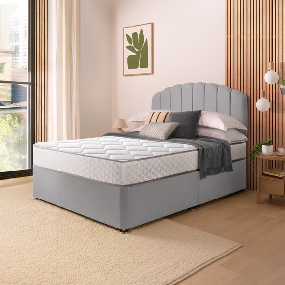 Silentnight Divan Set with Merlin Headboard and 800 Pocket Spring Memory Foam Mattress