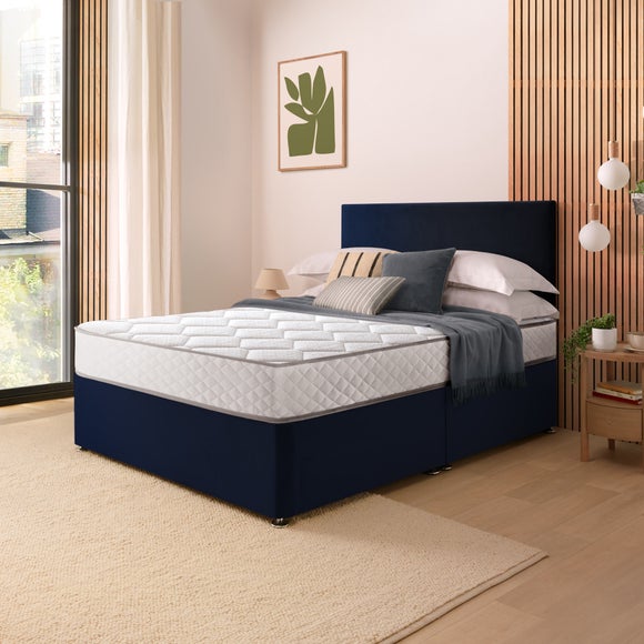 Silentnight Divan Set with Paris Headboard and 800 Pocket Spring Memory Foam Mattress