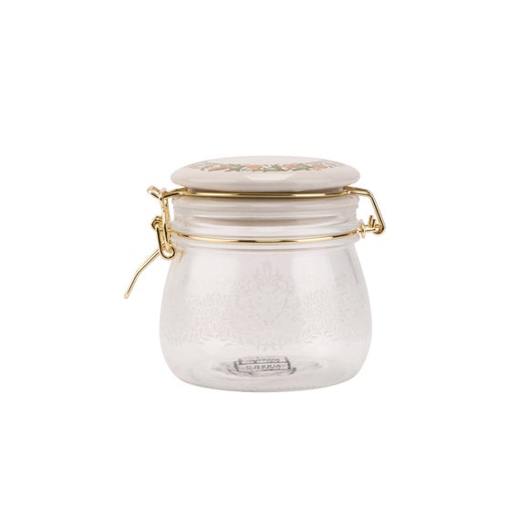 William Morris At Home Kitchen Garden 500ml Clip-Top Glass Stainless Steel Jar