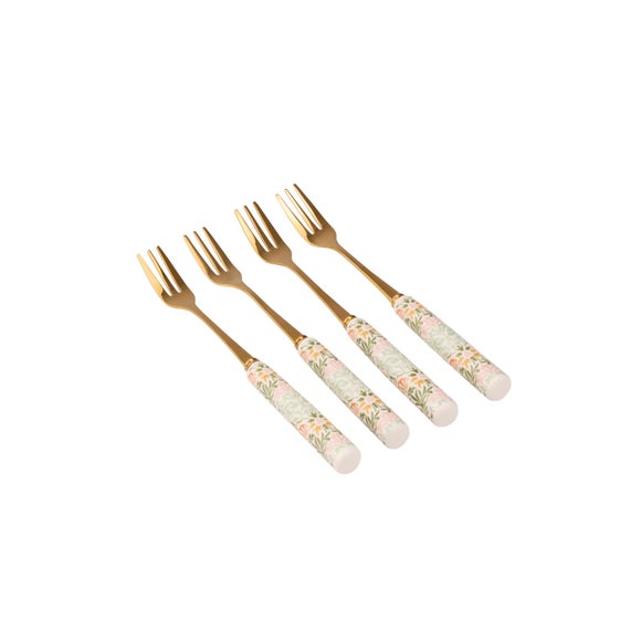 William Morris At Home Kitchen Garden Set of 4 Cake Forks