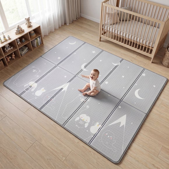 Liberty House Toys Toddler Unicorn, Moon and Stars Play Mat
