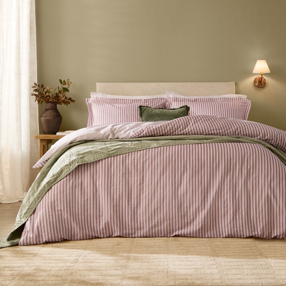The Linen Yard Hebden Reversible 100% Cotton Duvet Cover & Pillowcase Set