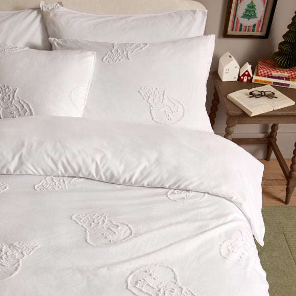 Duvet Day Snowmen Soft Tufted Duvet Cover & Pillowcase Set