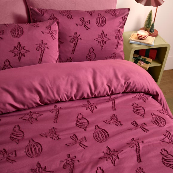 Duvet Day Christmas Soft Tufted Duvet Cover & Pillowcase Set