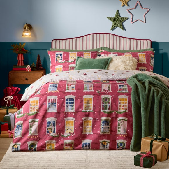 Furn. Christmas Eve Brushed Polycotton Duvet Cover & Pillowcase Set