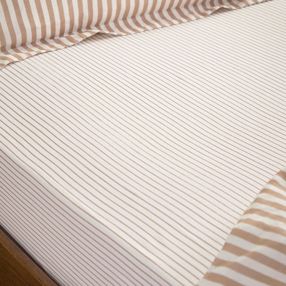 View Hebden Narrow Stripe 100 Cotton Fitted Sheet View Hebden Narrow Stripe 100 Cotton Fitted Sheet
