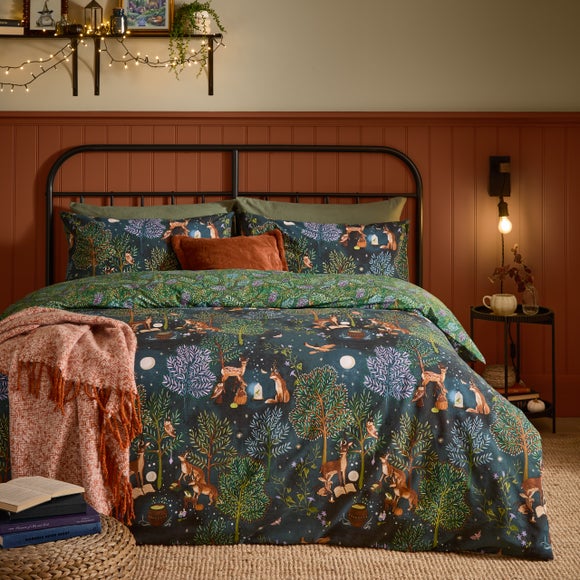 Furn. Woodland Rituals Polycotton Duvet Cover & Pillowcase Set