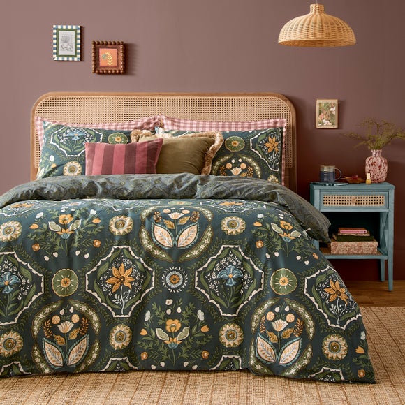 Furn. Ember Polycotton Duvet Cover & Pillowcase Set