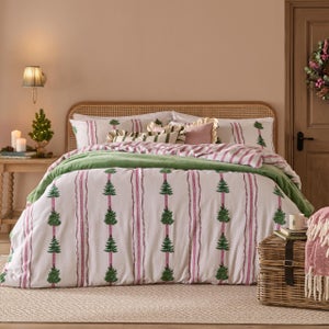 Wylder Spruce Stripe 100 Brushed Cotton Duvet Cover & Pillowcase Set