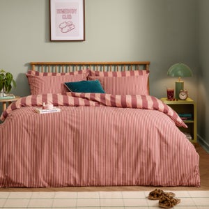 Furn. The Ultimate Stripe Polycotton Duvet Cover & Pillowcase Set