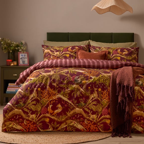 Furn. Nya Woodland Polycotton Duvet Cover & Pillowcase Set
