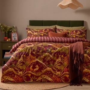 Furn. Nya Woodland Polycotton Duvet Cover & Pillowcase Set