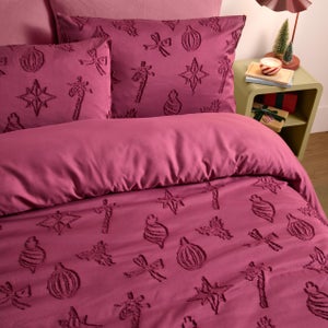 Duvet Day Christmas Soft Tufted Duvet Cover & Pillowcase Set