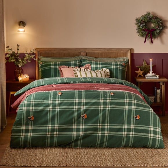 Furn. Ramble Robin Tufted 100% Brushed Cotton Duvet Cover & Pillowcase Set