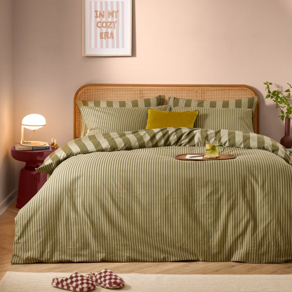 Furn. The Ultimate Stripe Polycotton Duvet Cover & Pillowcase Set