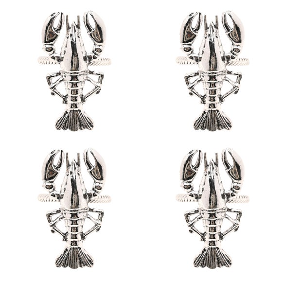 View Set Of 4 Hestia Lobster Napkin Rings View Set Of 4 Hestia Lobster Napkin Rings