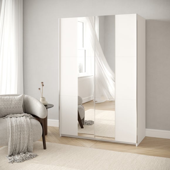 Jax 120cm Sliding Wardrobe with 2 Mirrors