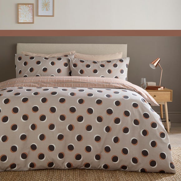 Fusion Polka Spot Polycotton Duvet Cover & Pillowcase Set