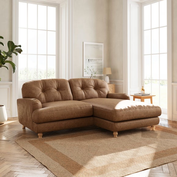Martha Corner Chaise Arizona Faux Leather Sofa