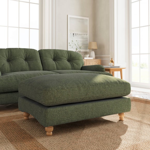 Martha Chenille Soft Texture Footstool