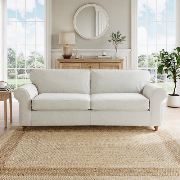 Flori Chenille Soft Texture 4 Seater Sofa
