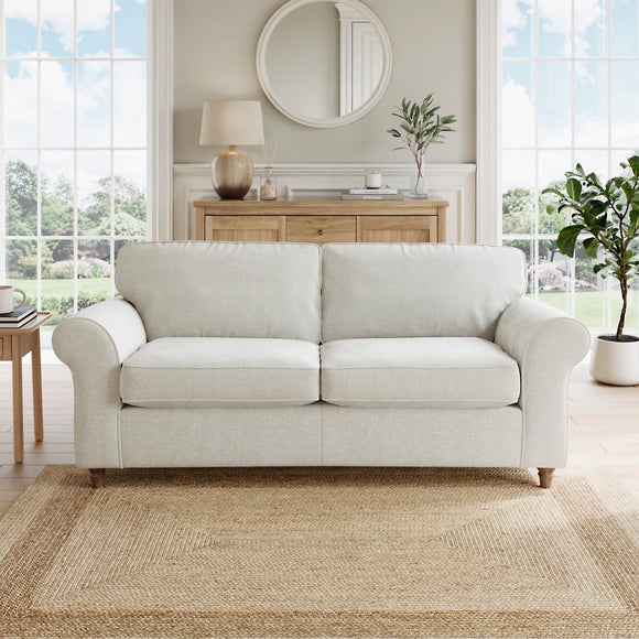 Flori Chenille Soft Texture 3 Seater Sofa