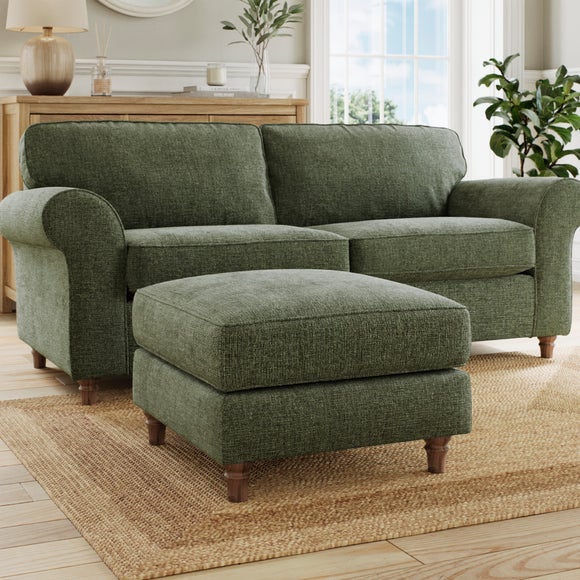 Flori Chenille Soft Texture Footstool