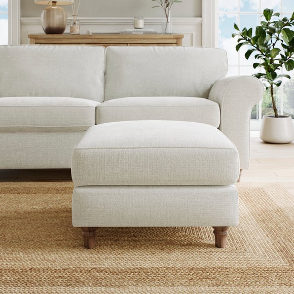 Photo 2 of Flori Chenille Soft Texture Footstool Photo 2 of Flori Chenille Soft Texture Footstool