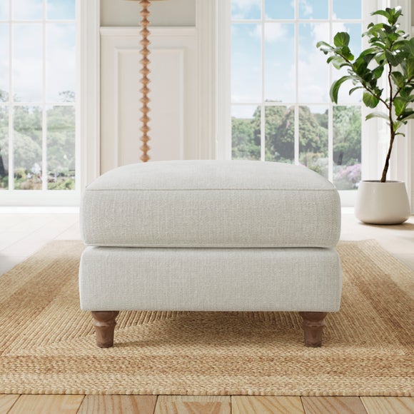 Photo 3 of Flori Chenille Soft Texture Footstool Photo 3 of Flori Chenille Soft Texture Footstool